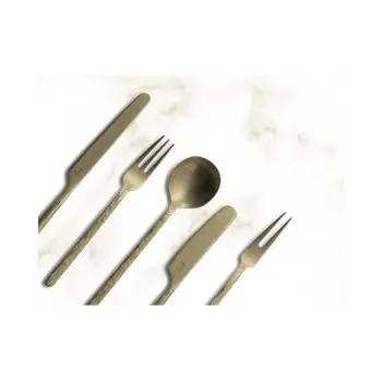 Professional Forged AISI 420 Table Knife XL Vintage Gold Kodai 3 mm. Vintage Gold 12 u. - 5 x 25 x 23.5 cm