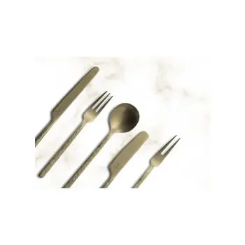 Professional AISI 430 Vintage Gold Cake Knife Kodai 3 mm. Vintage Gold 12 u. - 5 x 25 x 14.5 cm