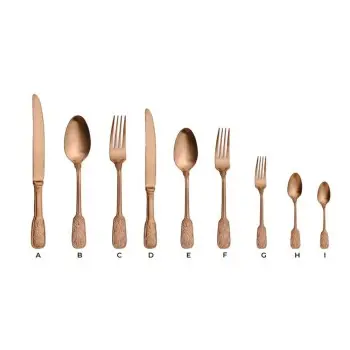 Professional AISI 304 Dessert Spoon Versailles 18/10 3.5 mm. Satin Copper 12 u. - 5 x 25 x 23.5 cm