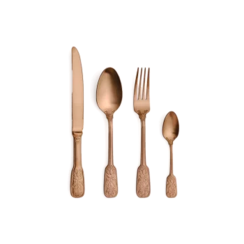 Professional AISI 304 Table Spoon Versailles 18/10 3.5 mm. Satin Copper 12 u. - 5 x 25 x 23.5 cm