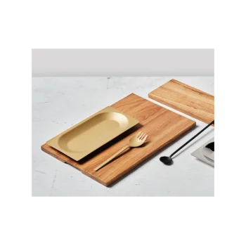 Professional Forged AISI 420 Ice Gold Monoblock Table Knife Lab 18/10 Vintage Gold 12 u. - 23 x 18 x 3.6 cm