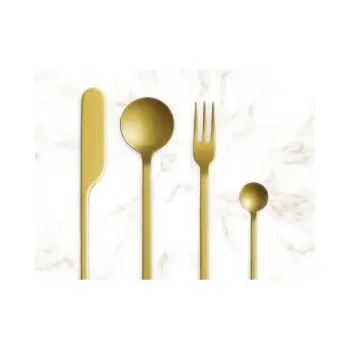 Professional Forged AISI 420 Ice Gold Monoblock Table Knife Lab 18/10 Vintage Gold 12 u. - 23 x 18 x 3.6 cm