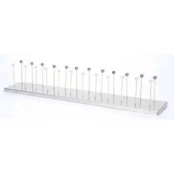 Professional Stainless Steel Display Board 24 Skewers (foam included) - 49 x 9 cm