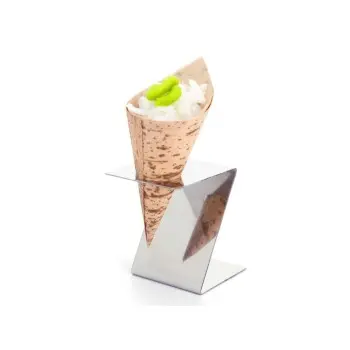 Professional Stainless Steel Display 1 Cone - 7.5 x 6 x 8 cm agu/hole: Ø 4cm