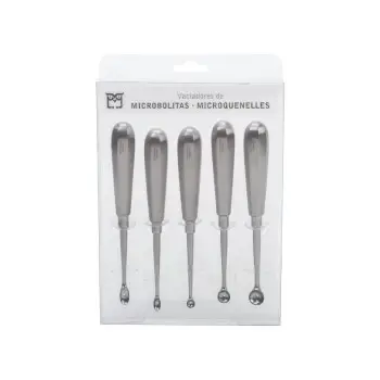 Professional Stainless Steel Miniball & Microquenelle Baller Box (5 units) - 17 cm