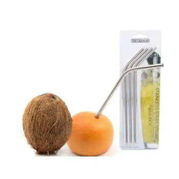 Professional Stainless Steel Stainless Steel Straws Bent - Ø 0.6 x 21.5 cm