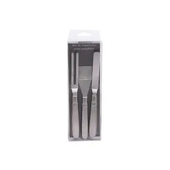 Professional Stainless Steel Plating Spatulas Kit - 19 cm. 19 cm. 17 cm