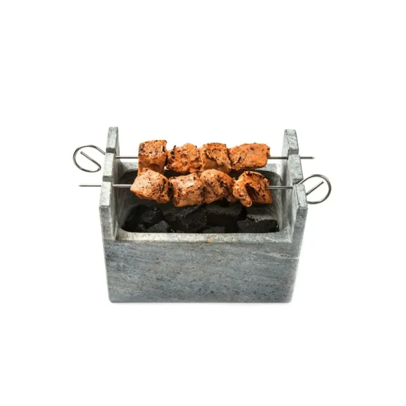 Professional Marble BBQ Charcoal Grill - 20 x 13 x 15 cm