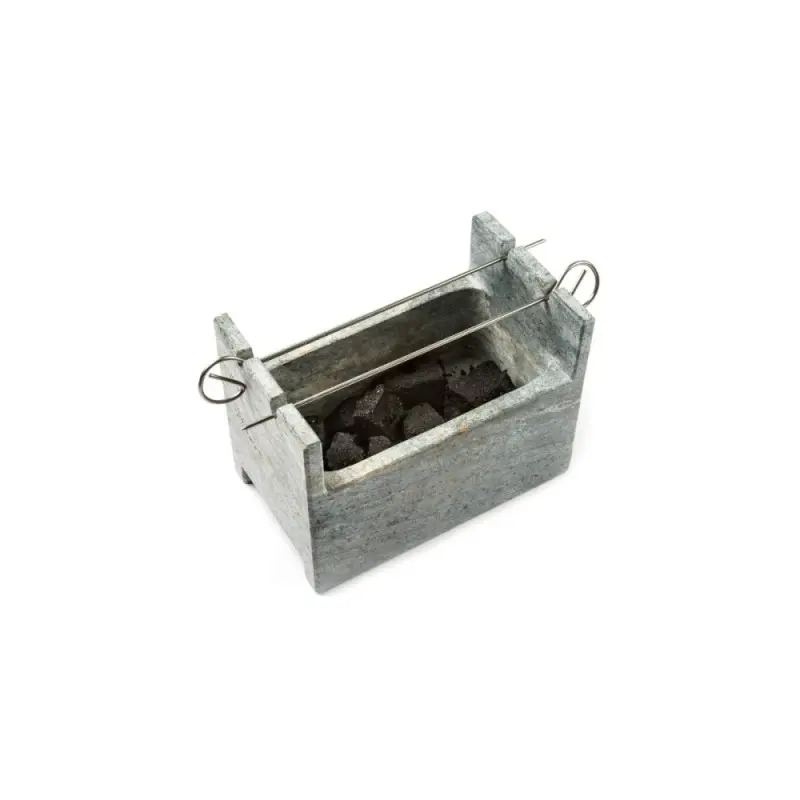 Professional Marble BBQ Charcoal Grill - 20 x 13 x 15 cm