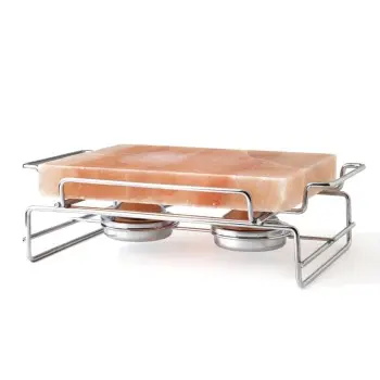 Professional Stainless Steel & Himalaya Salt Himalaya Kit(support. cooking fire & salt block) - 40 x 26 x 12 cm