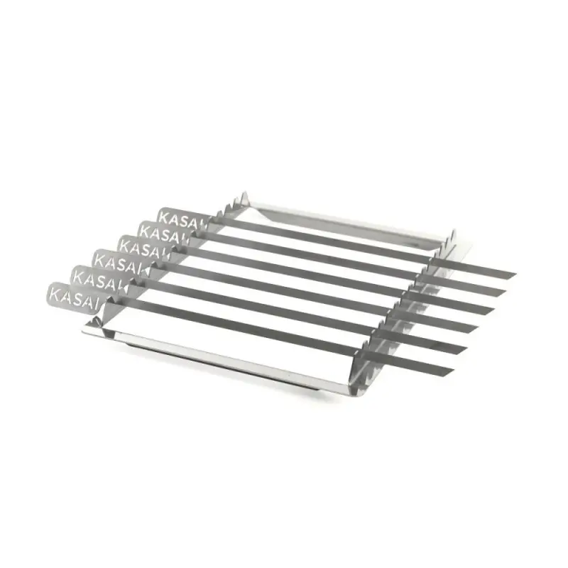 Professional Stainless Steel Large Kasai Skewers Rack With 12 Swords - 68 x 25 x 2 cm