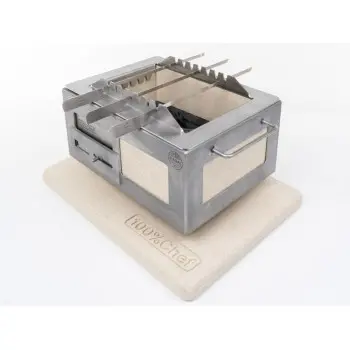 Professional Stainless Steel Medium Kasai Skewers Rack With 6 Swords - 43 x 32 x 2 cm