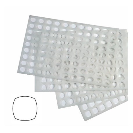Pavoni CHQ Silicone Baking Chablon Mat- Square - 96 shapes Chablons and Templates