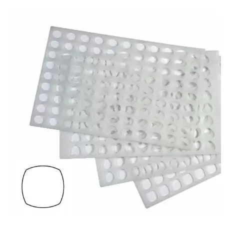 Pavoni CHQ Silicone Baking Chablon Mat- Square - 96 shapes Chablons and Templates