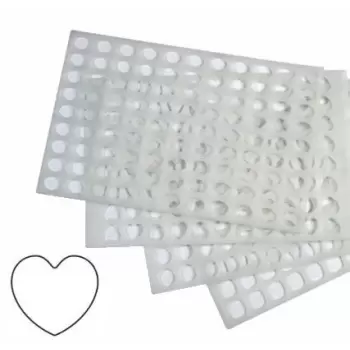 Silicone Baking Chablon Mat- Heart - 96 shapes