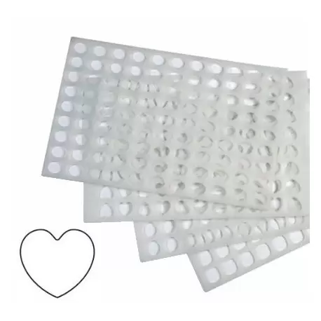 Pavoni CHC Silicone Baking Chablon Mat- Heart - 96 shapes Chablons and Templates