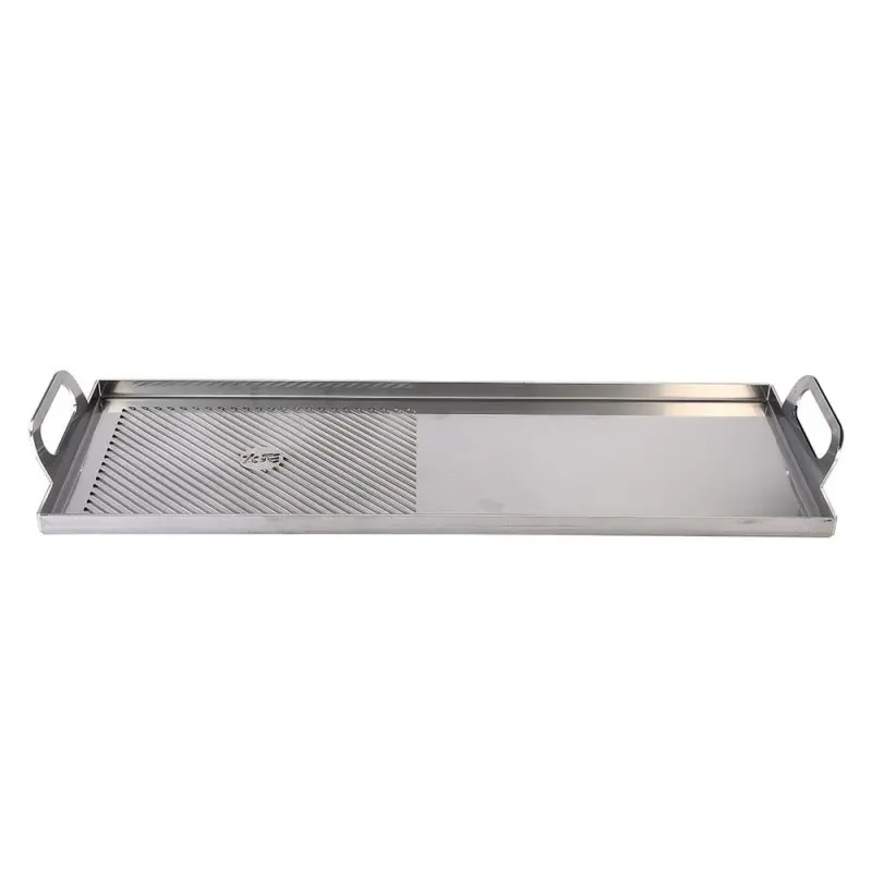 Professional Stainless Steel 50:50 Plancha Small - 40 x 24 x 7 cm