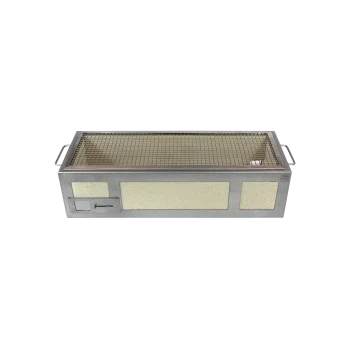 Professional Stainless Steel & Vermiculite Barbeque Kasai Large - 26 x 70 x 21 cm