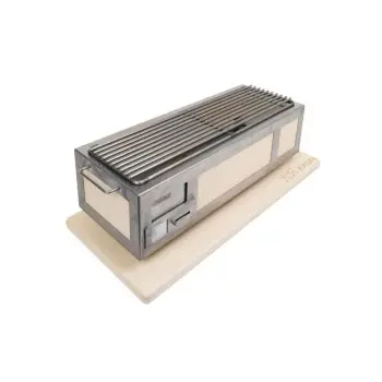 Professional Stainless Steel & Vermiculite Barbeque Kasai Large - 26 x 70 x 21 cm