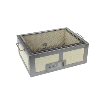 Professional Stainless Steel & Vermiculite Barbeque Kasai Medium - 35.5 x 46.5 x 21 cm