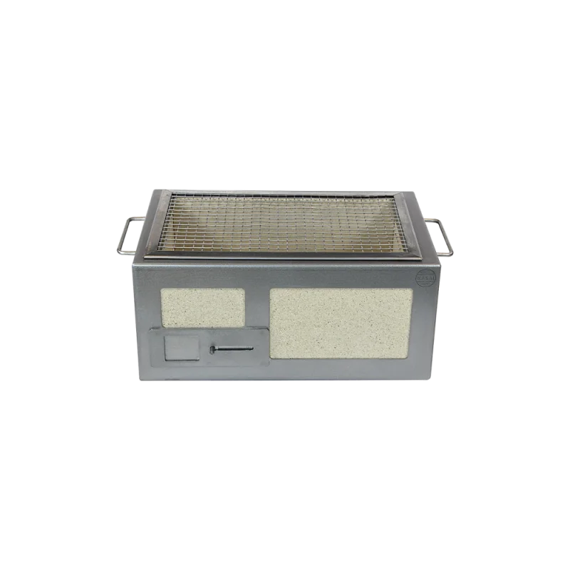 Professional Stainless Steel & Vermiculite Barbeque Kasai Small - 26.5 x 40 .5 x 21 cm