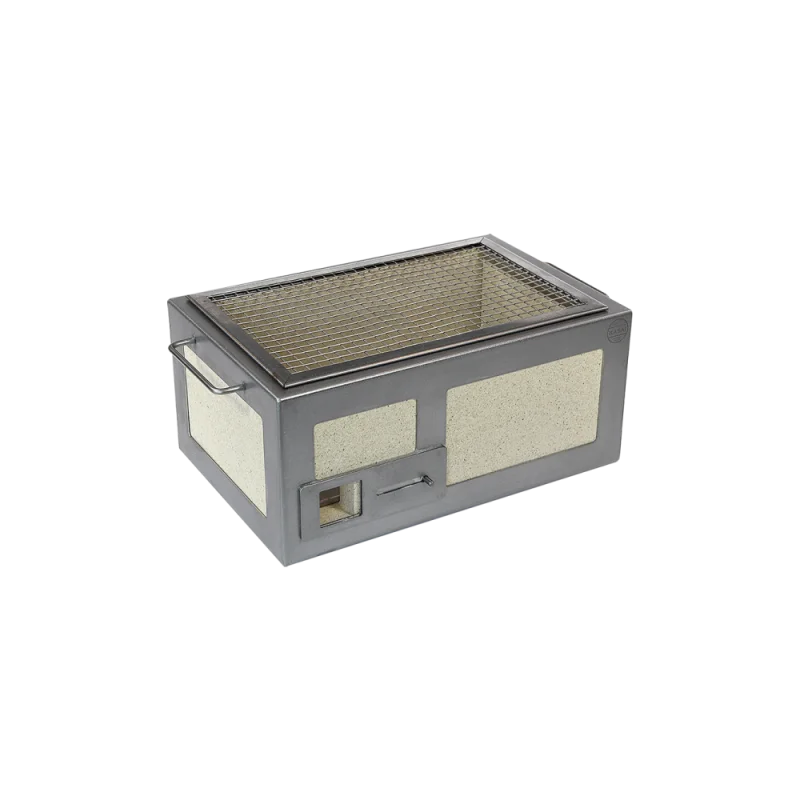 Professional Stainless Steel & Vermiculite Barbeque Kasai Small - 26.5 x 40 .5 x 21 cm