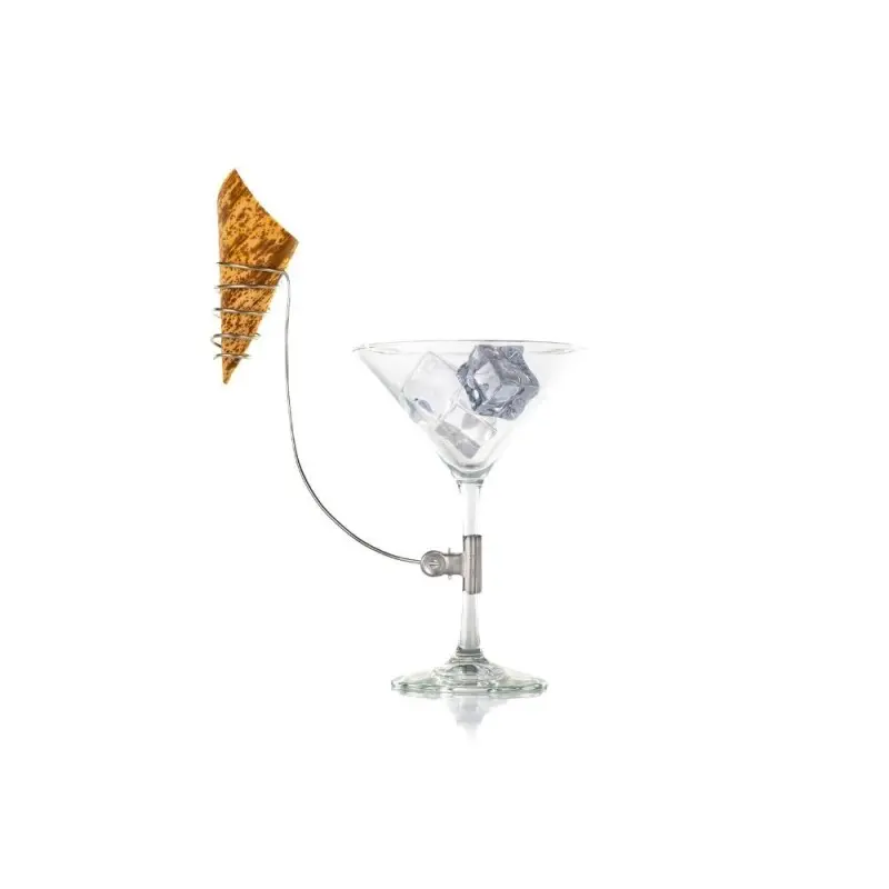 Professional Stainless Steel Clamp With Cone Support For Cups And Dishes - 15 x 8 cm