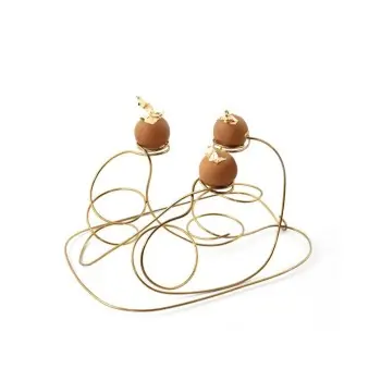 Professional Stainless Steel Cone Support XL Labyrinth Gold - 22 x 15 x 11 cm agujeros / holes: Ø 3 cm