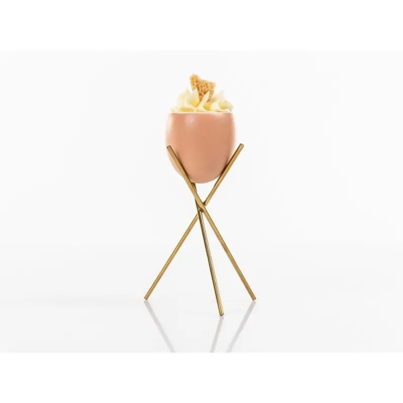 Professional Stainless Steel Tripod Golden - 7 x 7 x 11.5 cm