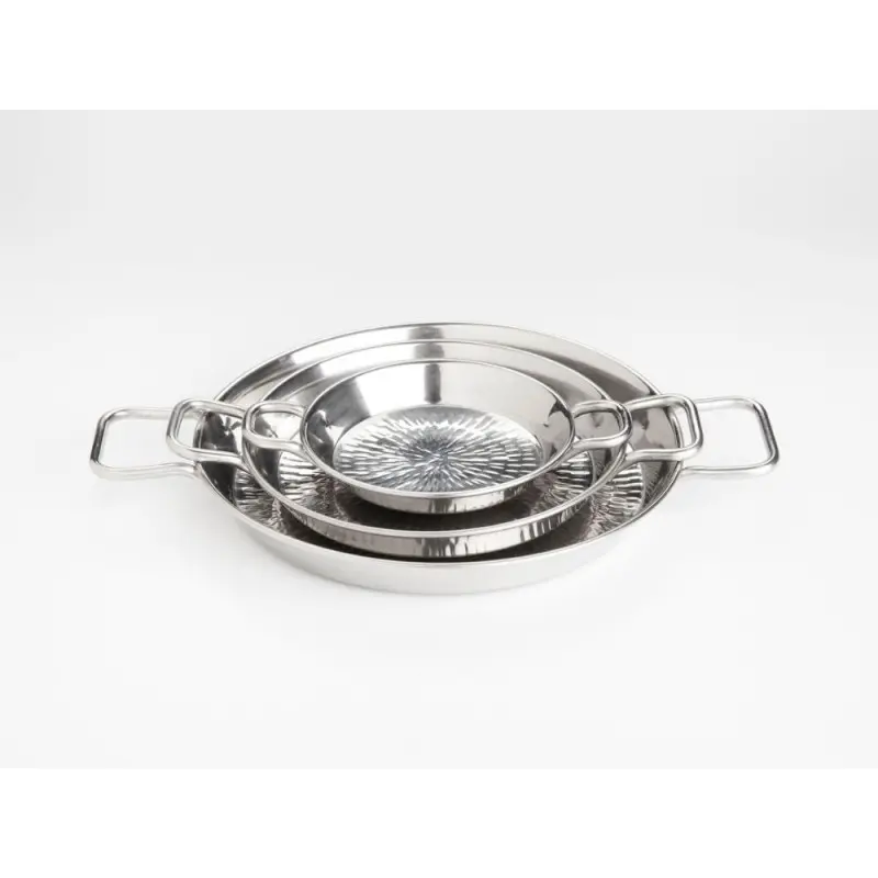Professional Stainless Steel Paella Valenciana pan M - Ø 14 x 2.5 cm Professional Stainless Steel Paella Valenciana pan M - Ø 14 x 2.5 cm