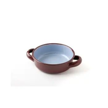 Professional Enameled Steel Russet Oven pan with handles Ø14 cm - Ø 14 x 4 cm 310 ml