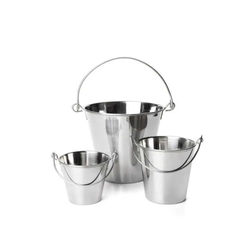 Professional Stainless Steel Bucket Stainless Steel XS - Ø 8.5 x 7.5 cm 235 ml Professional Stainless Steel Bucket Stainless Steel XS - Ø 8.5 x 7.5 cm 235 ml