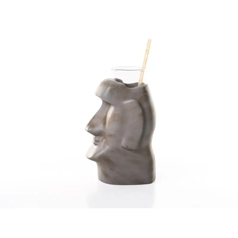Professional Resin Moai Grey Resin Glass - 8.5 x 11.5 x 18.5 cm300 ml