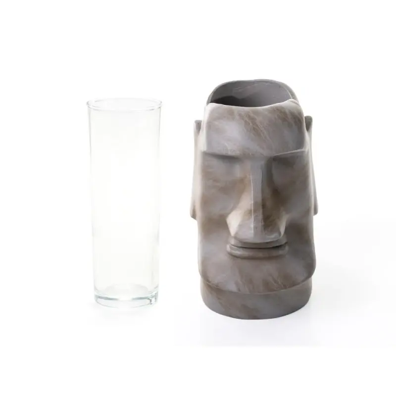Professional Resin Moai Grey Resin Glass - 8.5 x 11.5 x 18.5 cm300 ml