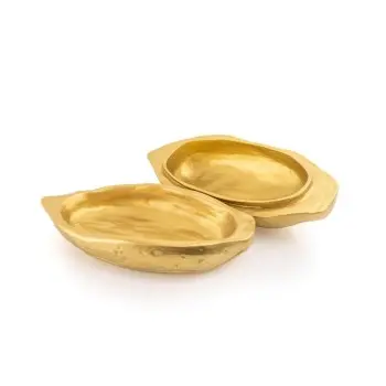 Professional Resin Gold Cocoa Bean - 26 x 12 x 11 cm