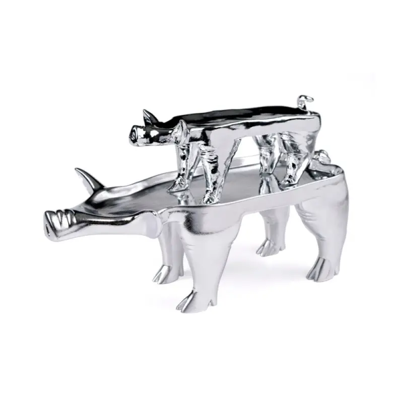 Professional Resin Porky Plate Silver XL - 38 x 8 x 15 cm Professional Resin Porky Plate Silver XL - 38 x 8 x 15 cm
