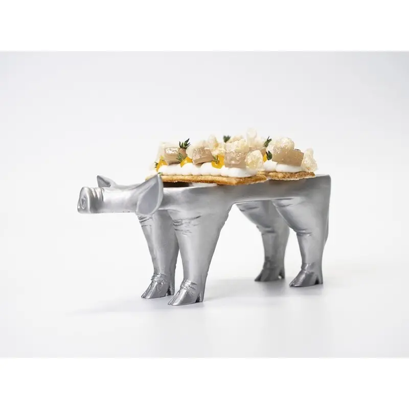 Professional Resin Porky Plate Silver - 22 x 10 x 9 cm Professional Resin Porky Plate Silver - 22 x 10 x 9 cm