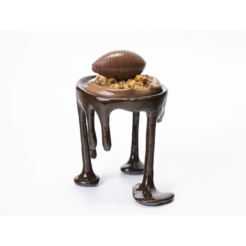 Professional Resin Chocolat Plate - Ø 10 x 12 cm - plato Ø 9 cm