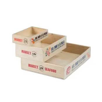 Professional Wood SeaFood Box3 kg - 40 x 30 x 7 cm