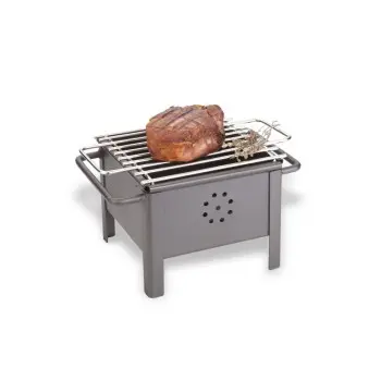 Professional Stainless Steel Mini Barbecue - 16 x 16 x 13 cm