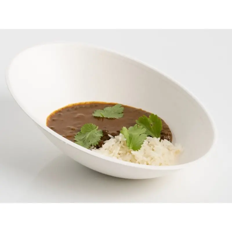 Professional Bagaze Bagasse Egg M 100 pcs. - 11 x 7 x 3.5 cm