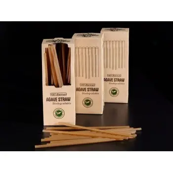Professional Organic Fibber Agave Straws 150 pcs. - 21 cm