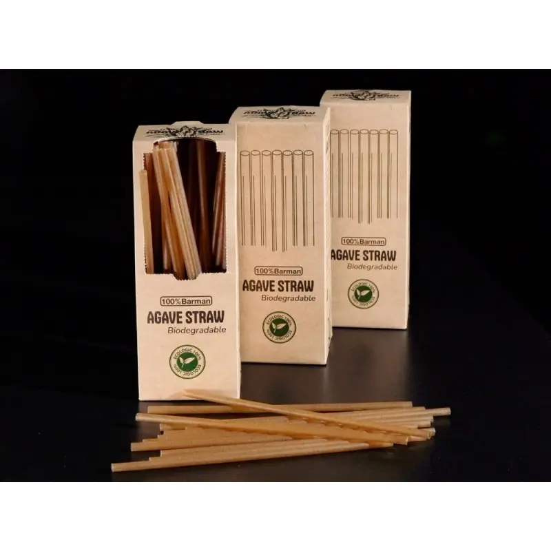 Professional Organic Fibber Agave Straws 150 pcs. - 21 cm