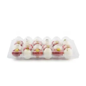 Professional Plastic Quail Egg Carton 18 eggs - 15 x 11 x 3 cm