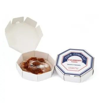 Professional Cardboard Mini Ensaimada Box - 12 x 12 x 2.5 cm