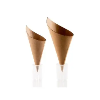 Professional Cardboard Cardboard Cones Kraft XL - Ø9 x 16 cm
