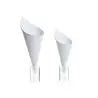 Professional Cardboard White Cardboard Cone XXS - Ø 4 x 8 cm