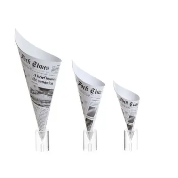 Professional Cardboard Giant Newspaper Cardboard Cone - Ø 12 x 25 cm