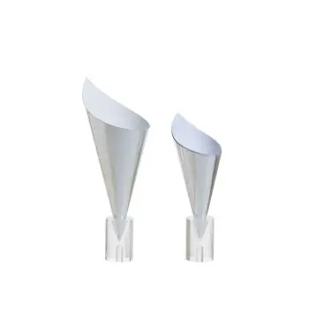 Professional Cardboard Silver Cardboard Cone XL - Ø 9 x 16 cm