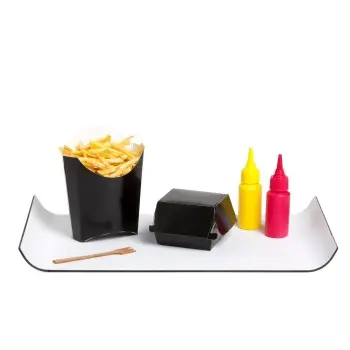 Professional Cardboard Black Box French Fries XXS - 15.5 x 9 x 5 cm